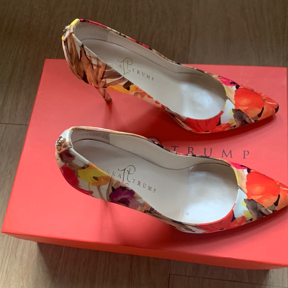 Ivanka Trump bright floral high heels size 6/12.